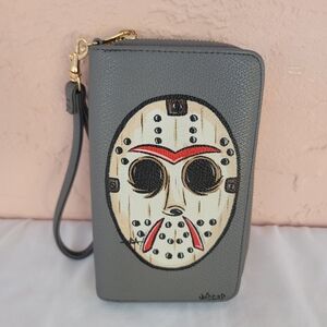 Hand Painted Wallet Wristlet by Voidead - Jason Friday the 13th Horror Halloween
